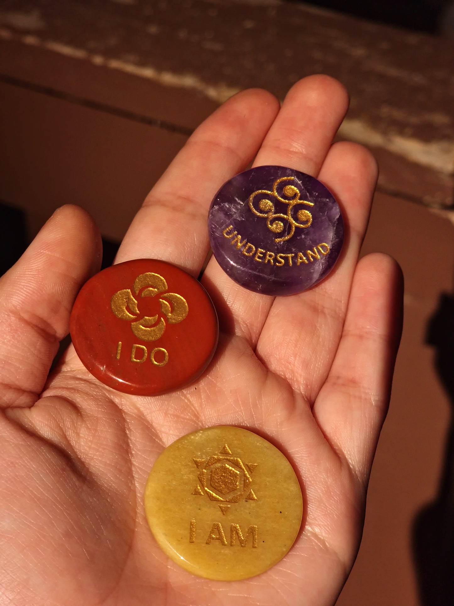 Honey Calcite Worry Stones
