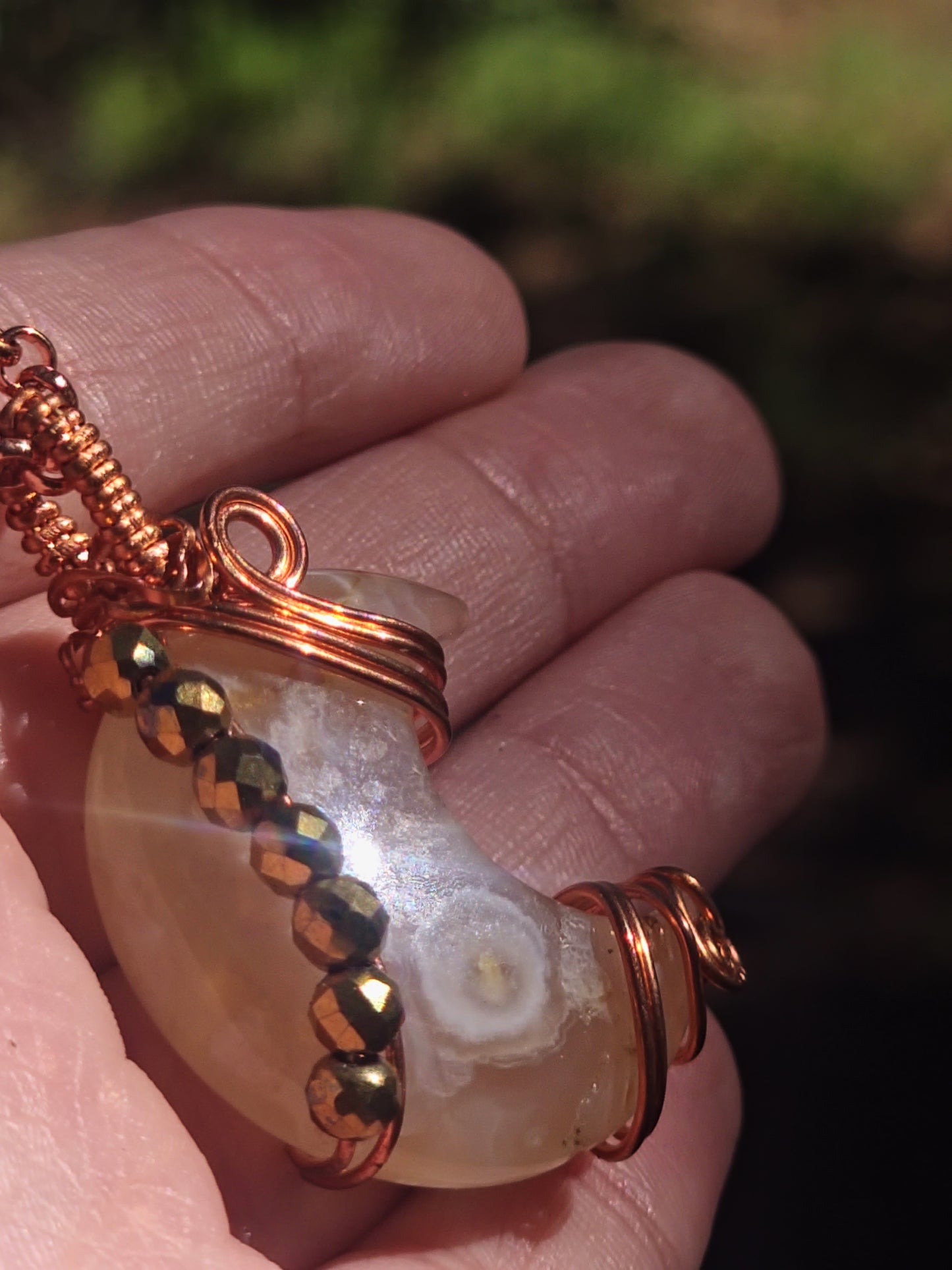 Cherry Blossom Agate Moon Wrap