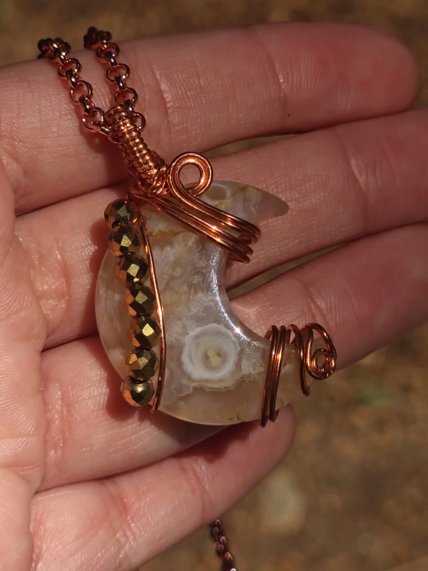 Cherry Blossom Agate Moon Wrap