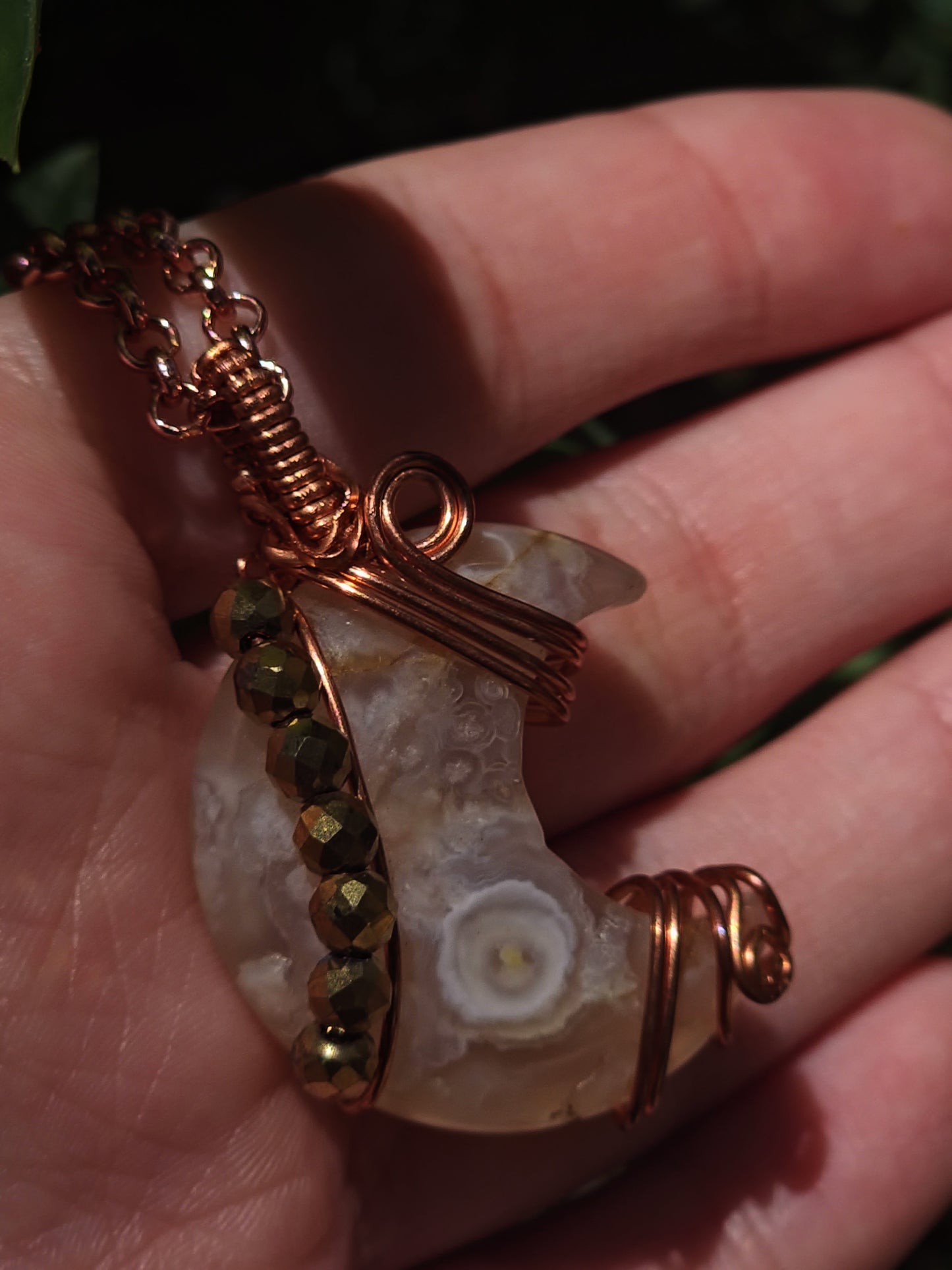 Cherry Blossom Agate Moon Wrap