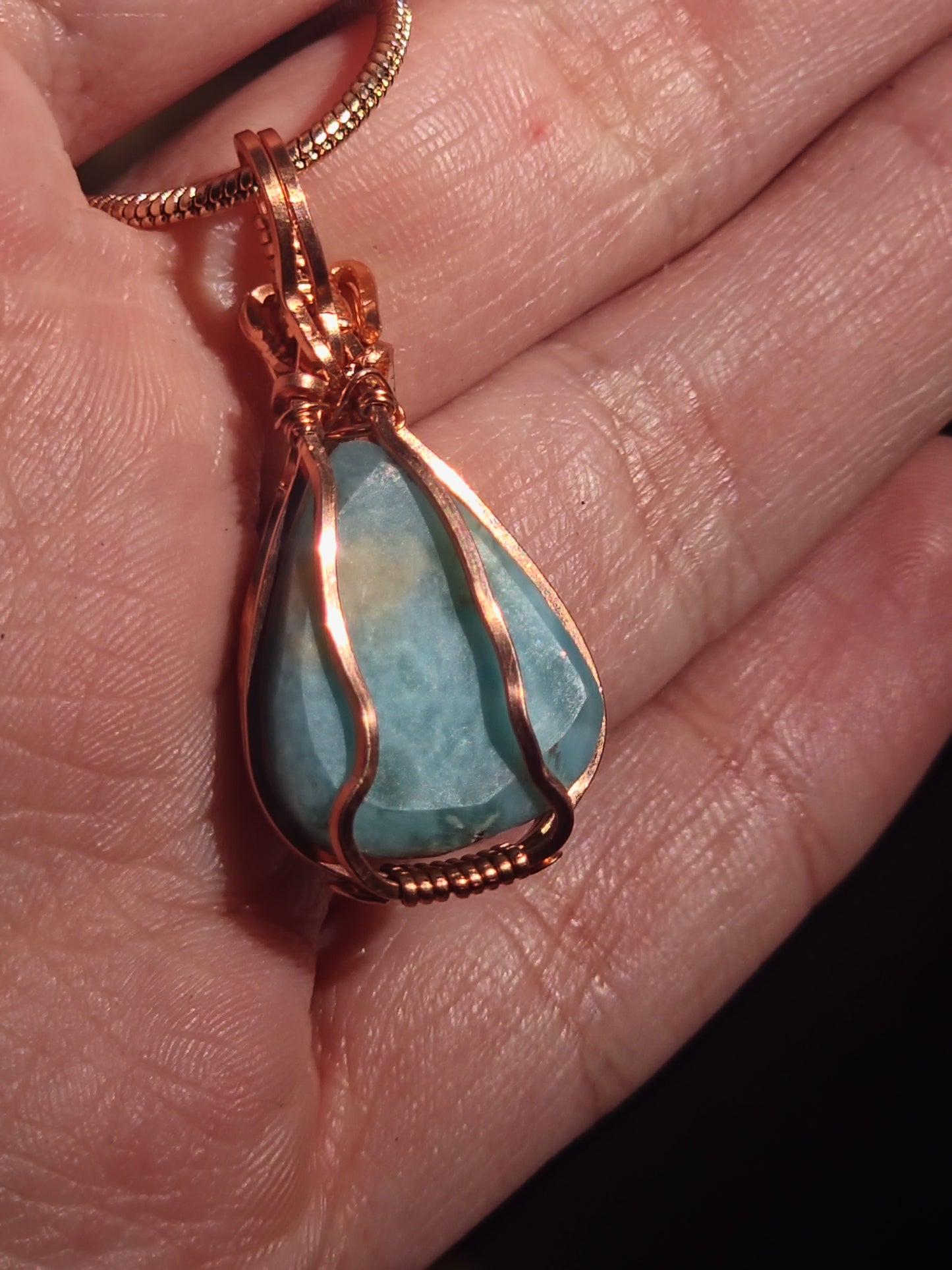 Larimar Cabochon Pendant