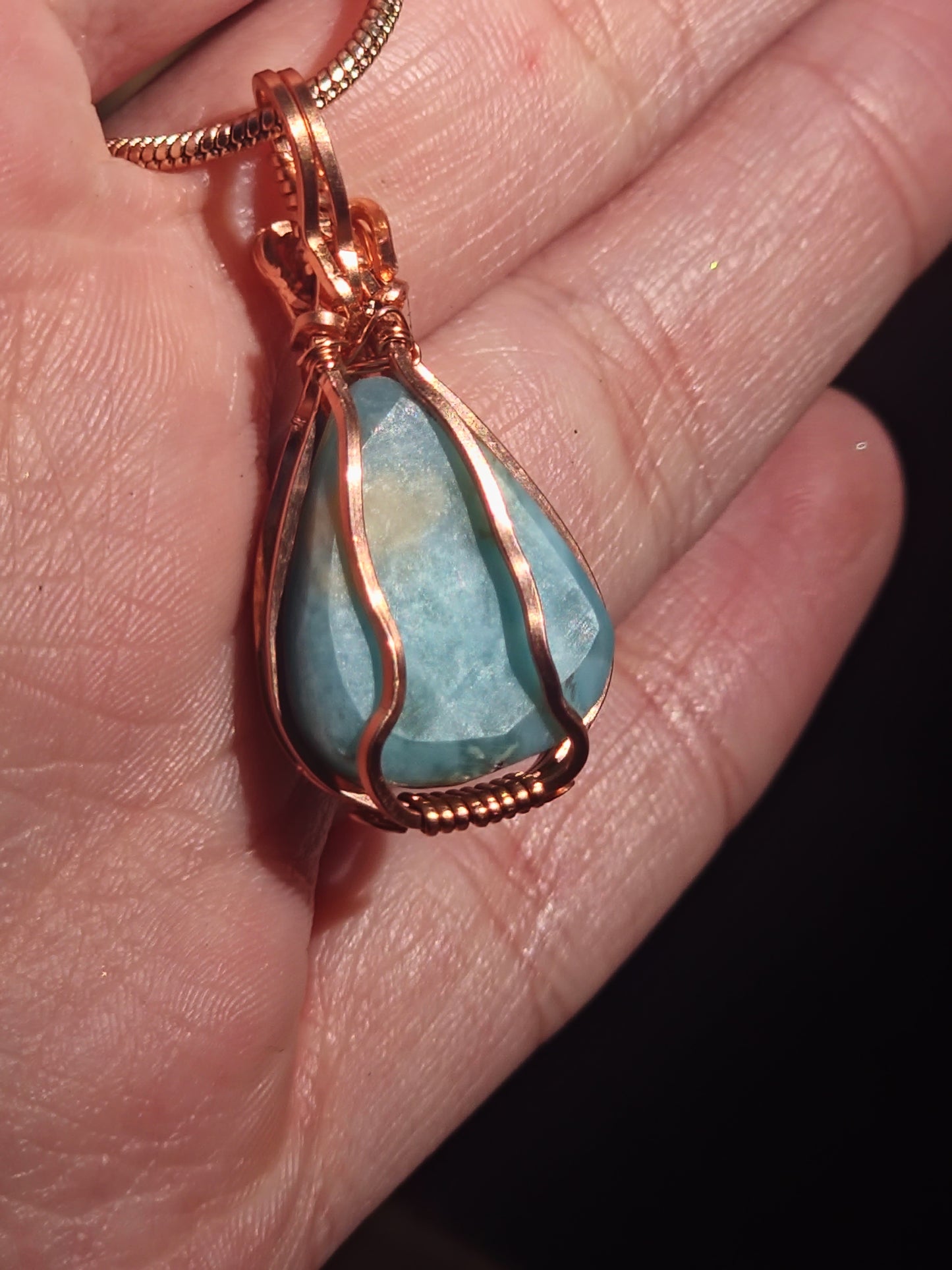 Larimar Cabochon Pendant