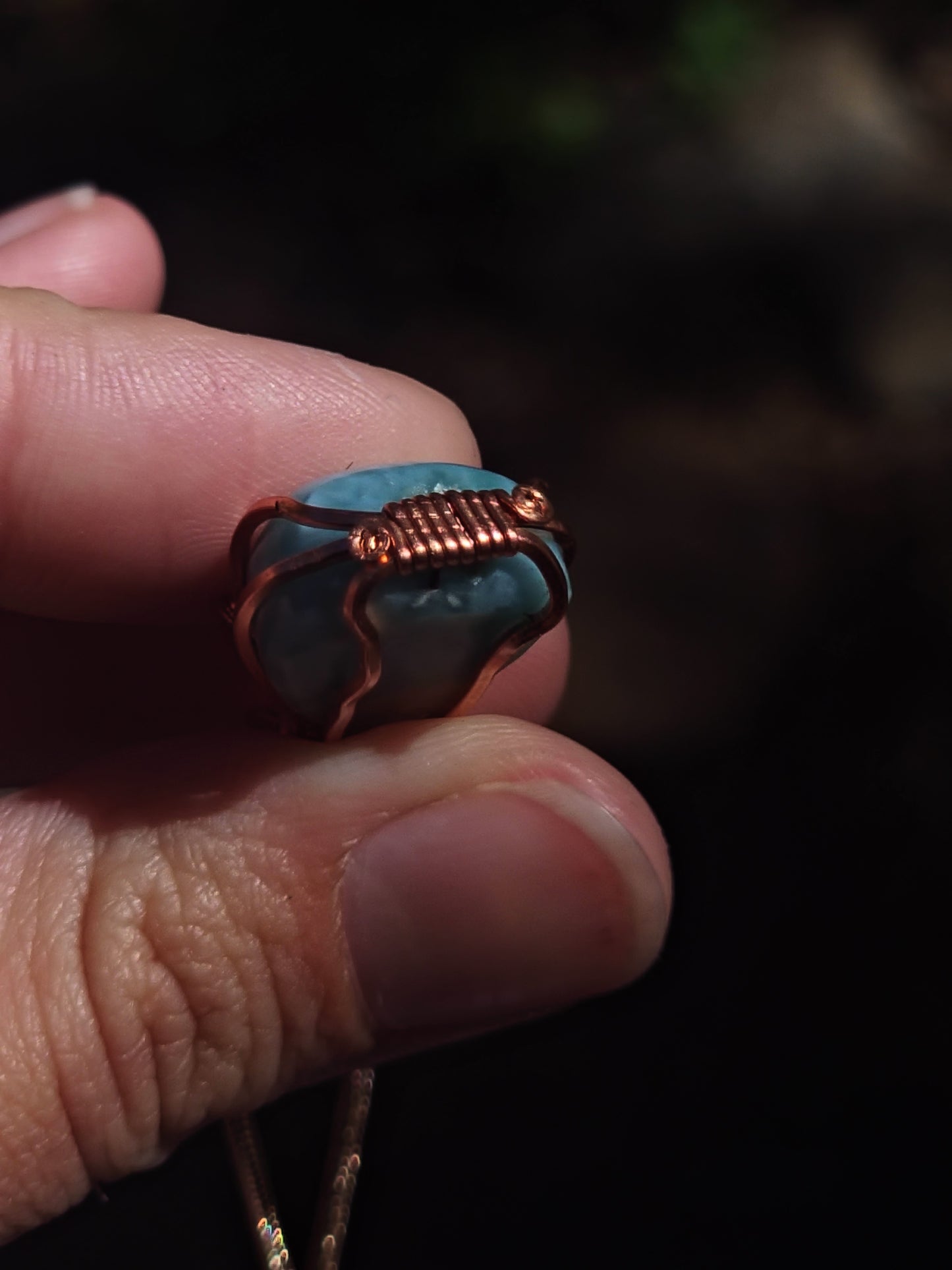 Larimar Cabochon Pendant