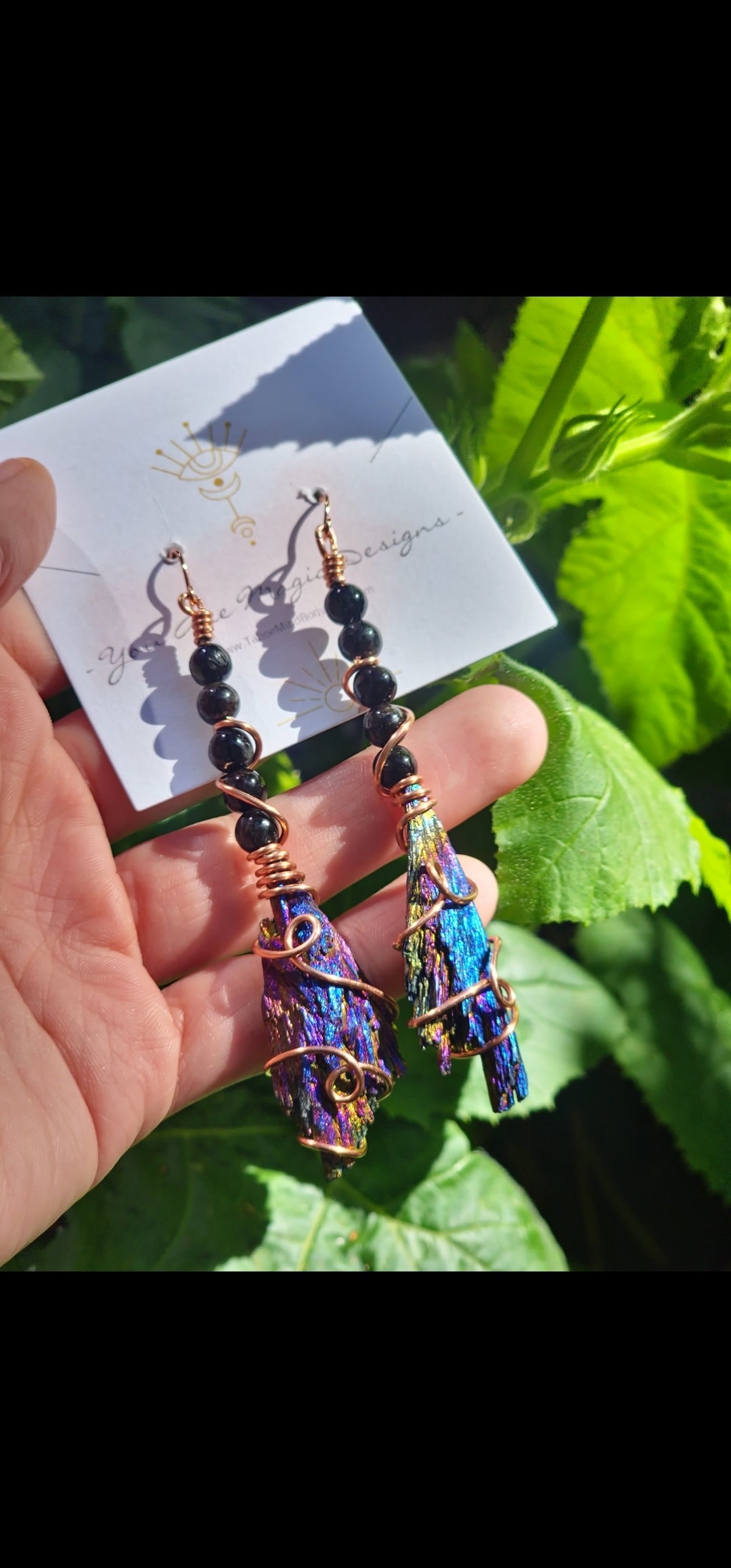 Raw Rainbow Kyanite Boomstick Earrings