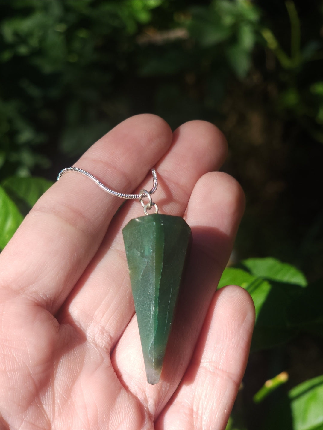 Grade AAA Adventurine Pendulum Point Necklace