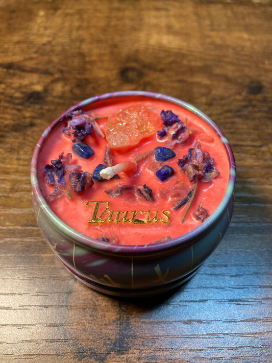 Taurus Zodiac Candle
