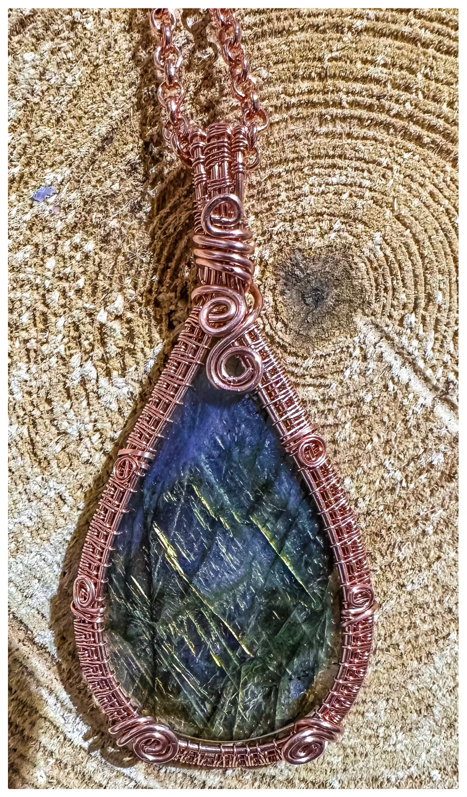 Golden Flash Labradorite Necklace