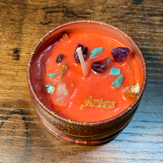 Aries Zodiac Candle